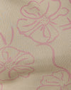 Khaki Hibiscus Doodle Roze
