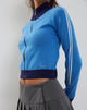 Afbeelding van Lennon Zip Up Jacket in Blauw met Witte Streep