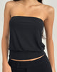 Afbeelding van Leocadia Bandeau Top in Cupro Zwart