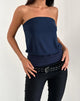 Afbeelding van Leocadia Lange Bandeau Top In Cupro Navy