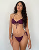 Afbeelding van Leyna Bikinibroekje in Plum Shimmer