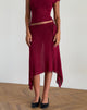 Afbeelding van Leysa Midi rok in Sheer Knit Rood