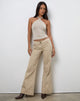 Afbeelding van Lintira Slim Leg Broek in Keperzand