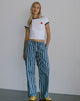 Afbeelding van Lirura broek in Popplin Formal Stripe Navy