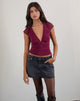 Afbeelding van Livi Top in vlokjesbes Berry rood