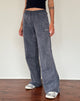 Afbeelding van Losse Jogger in Black Wash met Off White 'MOTEL' borduursel