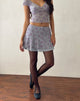 Afbeelding van Friska Mini Rok in Paars Botanist Flock