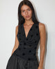 Afbeelding van Losa Cowl Top in Grote Polka Flock Zwart