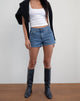 Afbeelding van Low Rise Denim Hot Pants in Bay Blue