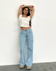 Afbeelding van Low Rise Parallel Jeans in Light Wash Blue