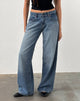 Afbeelding van Roomy Extra Wide Low Rise Jeans in Powder Blue