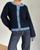 Afbeelding van Luciana Vest in Contrast Navy