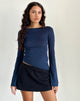 Afbeelding van Lunica Lange Mouw Top in Tissue Jersey Navy