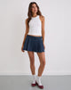 Afbeelding van Lupi Micro Rok in Chambray Vintage Blauw