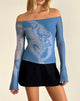 Afbeelding van Lutana Top in Lumen Mesh Blue
