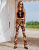 Afbeelding van Mileri flare broek in Butterfly Gold
