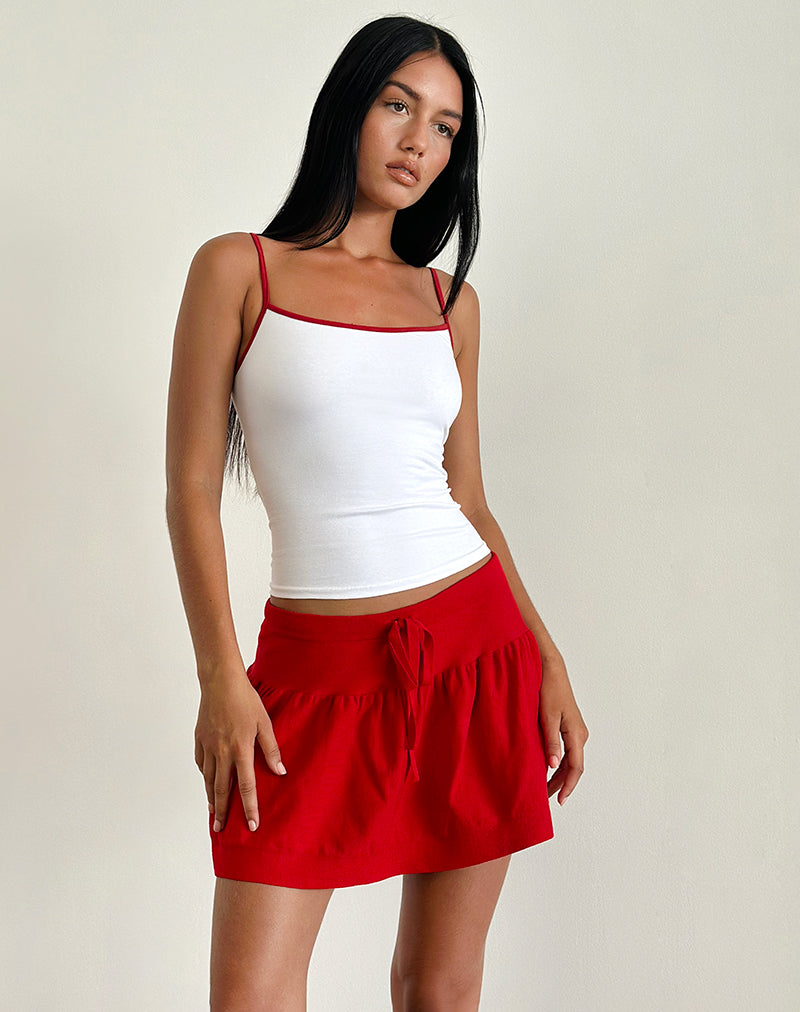 Maddy minirok in rood breisel