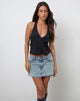 Afbeelding van Madge Halter Top in Rayon Jersey Zwart
