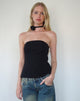Afbeelding van Mairi Longline Bandeau Top in Zwart Tailoring