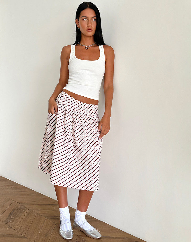 Manasi Midi rok in geometrische tegels