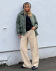 Afbeelding van Roomy Extra Wide Jeans in Koord Licht Tan