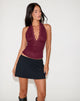 Afbeelding van Matua Halter Top in Klaver Kant Maroon