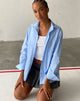 Afbeelding van Mavis Button Up Shirt in Popeline Hemelsblauw