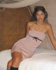 Afbeelding van Merila Bandeau Mini Dress in Pinstripe Blush