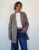 Afbeelding van Messeir blazer van imitatiewol in walnoot