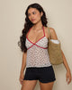 Afbeelding van Micha Halter Top in Ditsy Floral Ivory