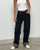 Afbeelding van Mid Rise Turn Up Straight Jeans in Indigo