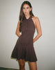 Afbeelding van Mikena Collared Dress in Deep Mahogany