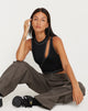 Afbeelding van Min Cutout Crop Top in Zwart