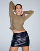 Afbeelding van Minha Rok PU Zwart met Eyelet