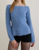 Afbeelding van Mizuki Bardot Top in gebreid Dusty Blue