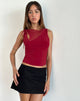 Afbeelding van Moni Vest Top in Mesh Cherry