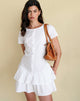 Afbeelding van Movan Mini Jurk met Verlaagde Taille in Wit