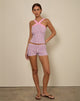 Afbeelding van Eunia Micro Short in Krijtstreep Roze