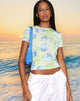 Afbeelding van MOTEL X BARBARA Tika Top in Neon Brushstroke Floral