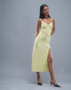Afbeelding van Jacy Ruffle Midi Dress in Mesh Citroen
