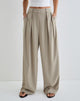 Afbeelding van Nala Wijde plooi broek in Taupe Tailoring