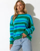 Afbeelding van Namari Trui in Fluffy Garen Turquoise