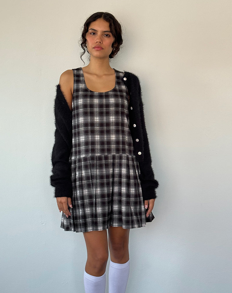 Namaya Mini Jurk in Zwart Wit Ruit