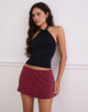 Afbeelding van Namya Mini Skort in Cupro Bourgondië