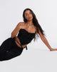 Afbeelding van Ketia Crop Top in Zebra Flock Zwart