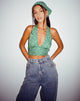 Afbeelding van Nanda Crop Top in Paisley Fun Green