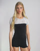 Afbeelding van Naria Top in Chiffon Wit Basic Polka Zwart