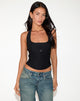 Afbeelding van Nasya Halter Top in Getailleerd Zwart
