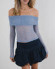 Afbeelding van Nesta Bardot Top in Ongevoerd Kant Blauw