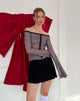 Afbeelding van Neve Mesh Bardot Top in Hartenprint